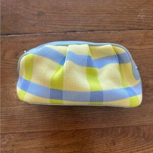 Neiman Marcus. New/ unused. Blue/yellow/green. Knit Pouch Bag